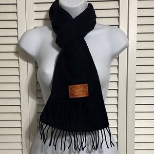 Authentic Coach Classic Black fringe Scarf